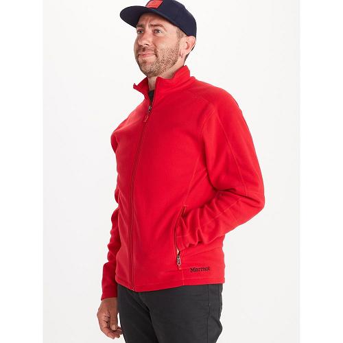 Marmot Fleece Red Yellow NZ - Rocklin Jackets Mens NZ4291387